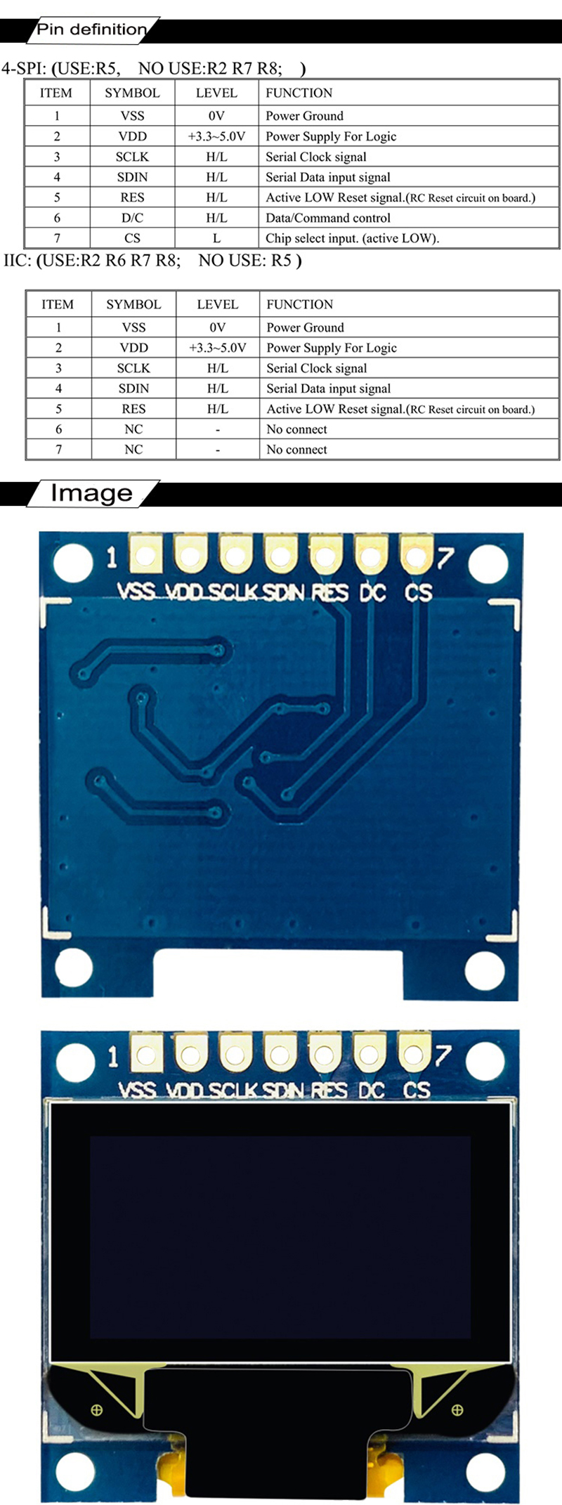 OLED I2C 0.96Inch 128x64 Blue Display