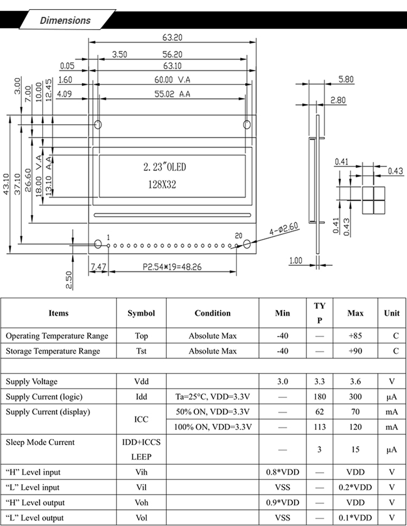 2.23 OLED Display Module