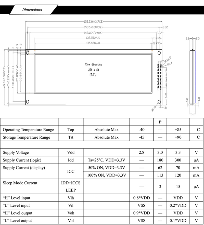 5.5" OLED Display Module