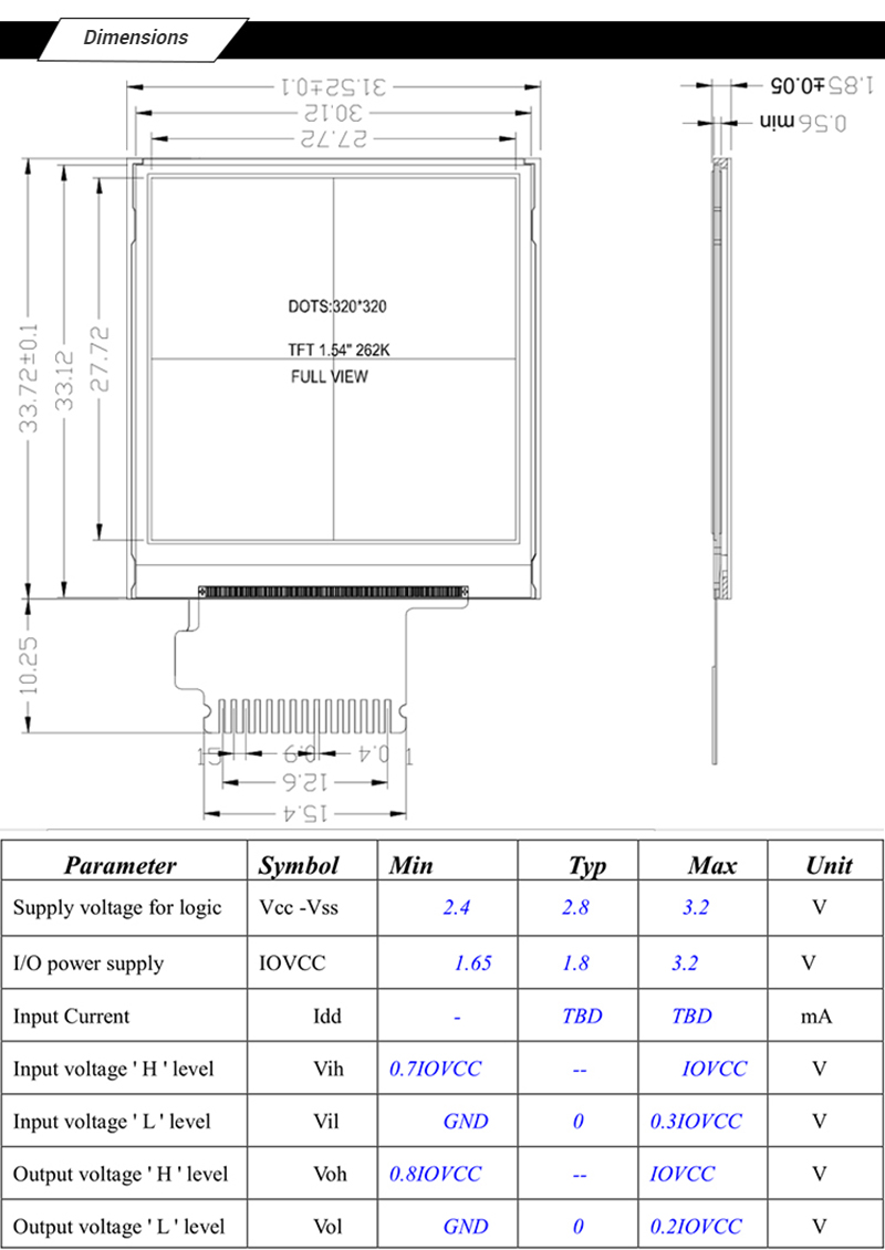 1.54 inch LCD Module