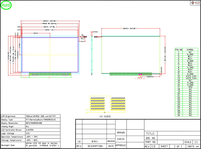 15.6 Inch IPS TFT LCD