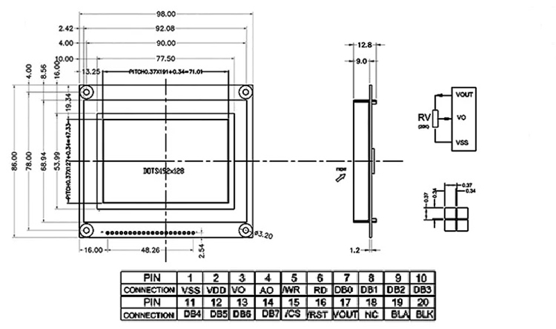 Graphic Module Display 192x128