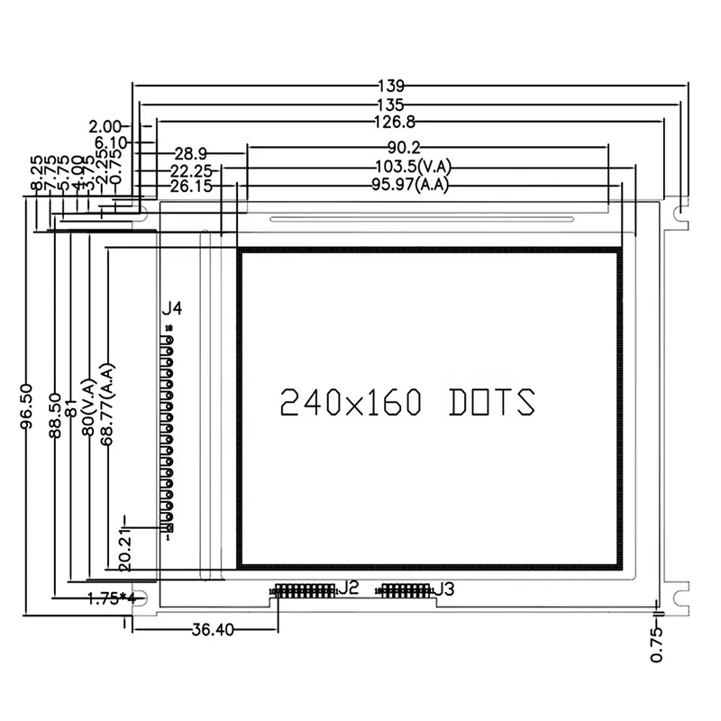 240x160 dot Matrix LCD Display Module