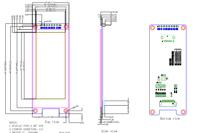  296×128 EINK DISPLAY MODULE