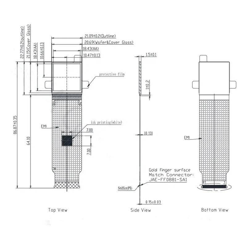 0.57 INCH MICROOLED DISPLAY 1600X1200